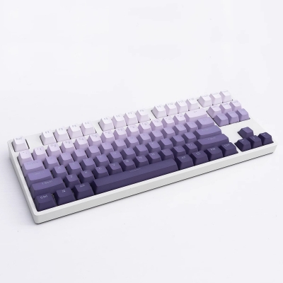 Faint Aroma Full PBT Gradient Purple Dip-dye Keycaps Set Doubleshot Backlit OEM Profile for Cherry MX Mechanical Keyboard